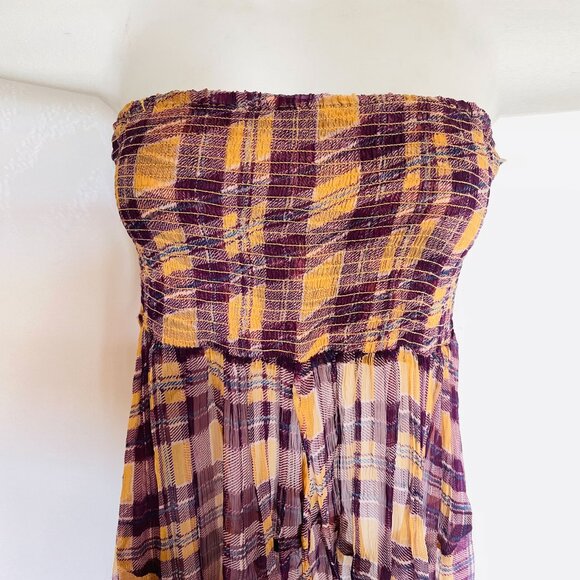 Free People Intimately Strapless Smocked Tube Boho Chic Maxi Dress/Top - Picture 8 of 15